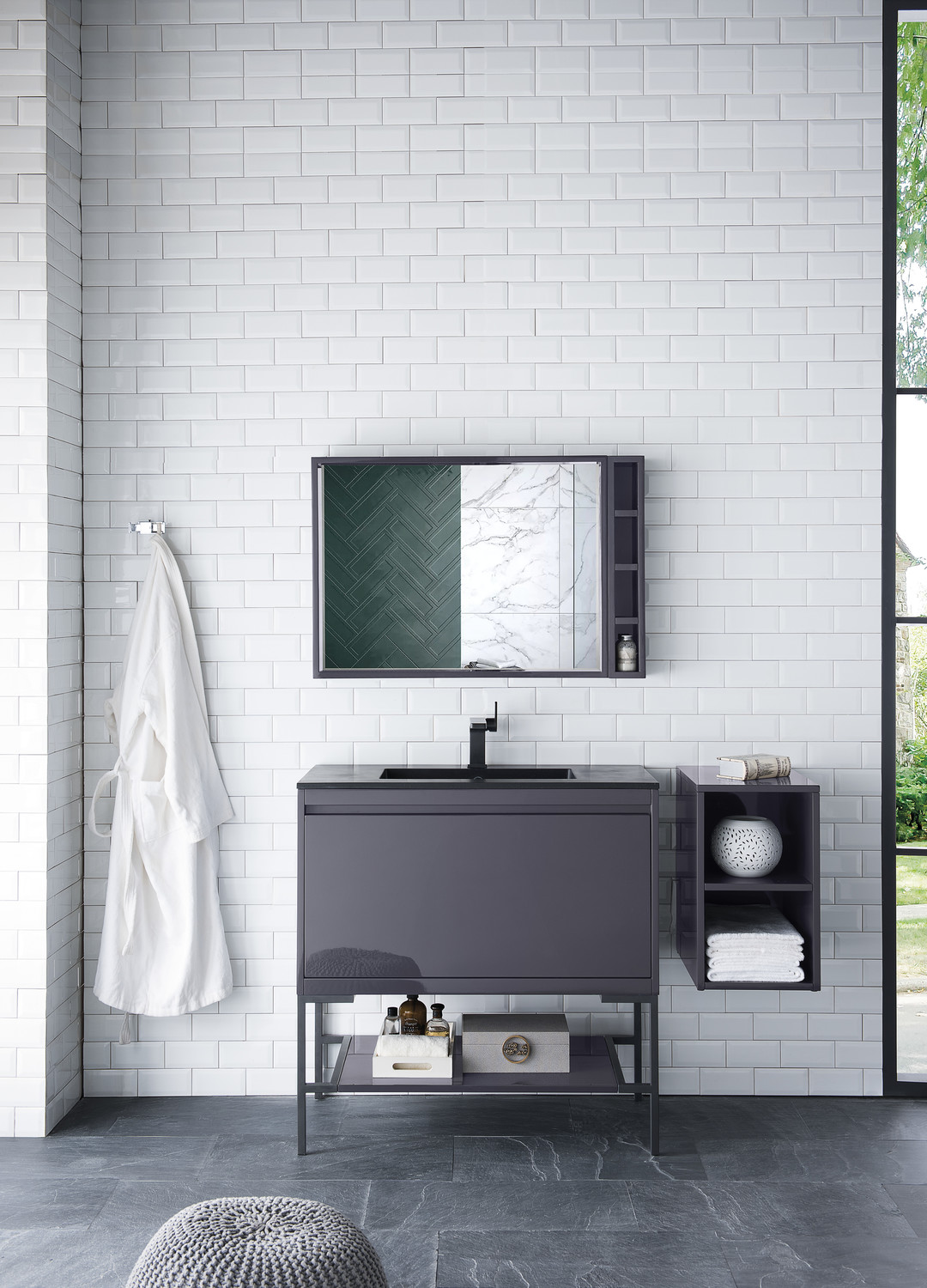 best bathroom furniture James Martin Vanity Modern Gray Glossy Transitional