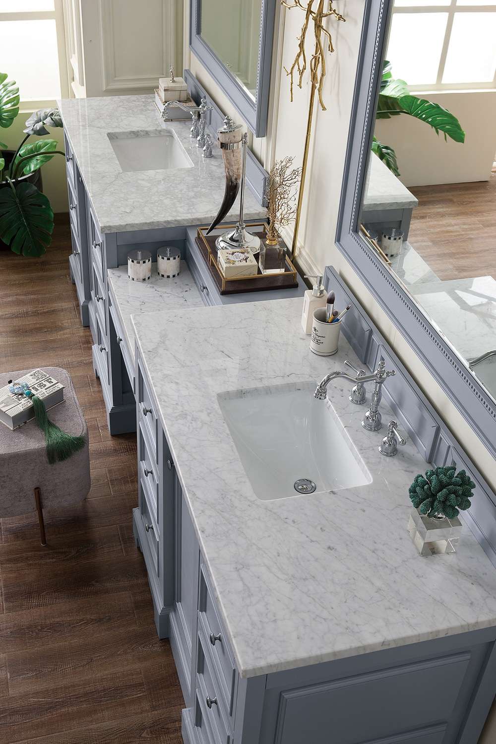 40 bathroom vanity with top and sink James Martin Vanity Silver Gray Modern