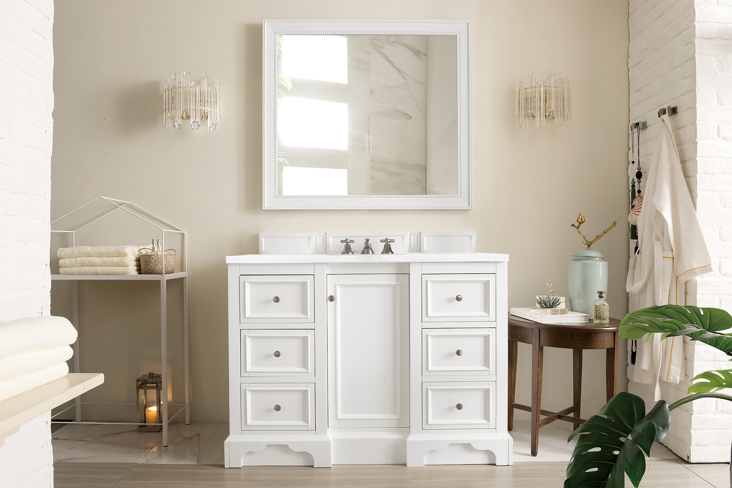 modern bathroom cabinets James Martin Vanity Bright White Modern