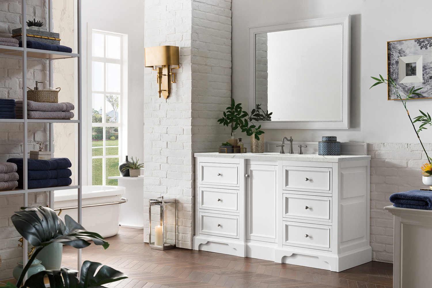 best bathroom cabinets James Martin Vanity Bright White Modern