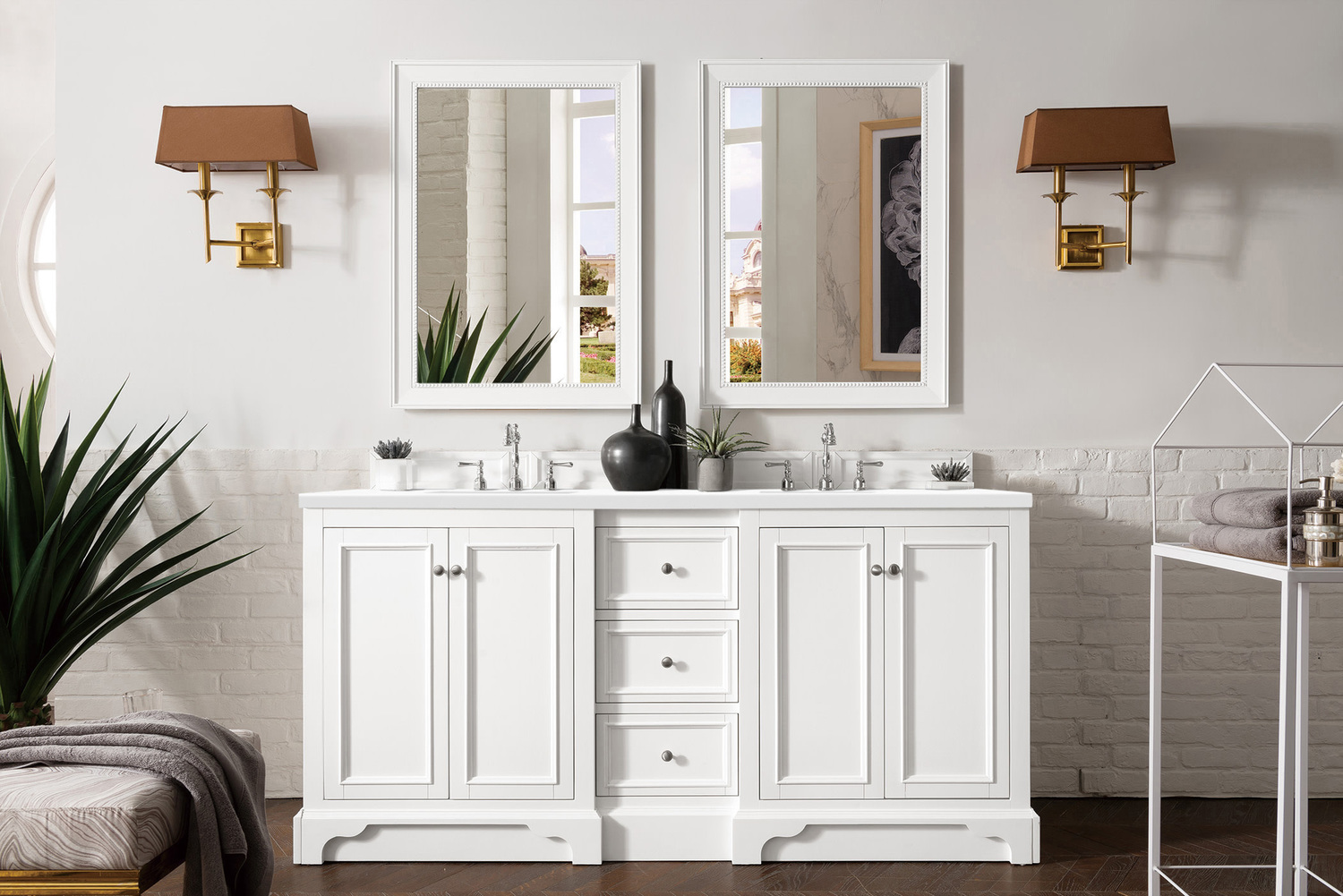  James Martin Vanity Bathroom Vanities Bright White Modern