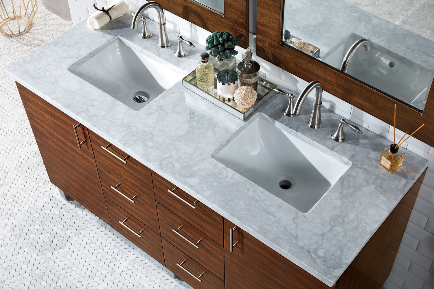 single small bathroom vanity with sink James Martin Vanity American Walnut Contemporary/Modern, Transitional