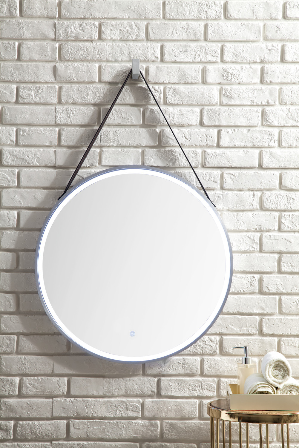 single sconce over bathroom mirror James Martin Mirror