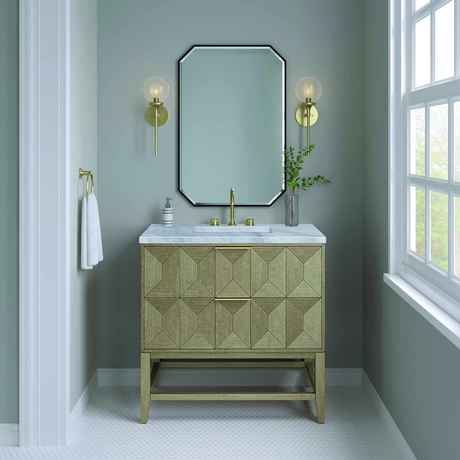 single small bathroom vanity James Martin Vanity Pebble Oak Modern