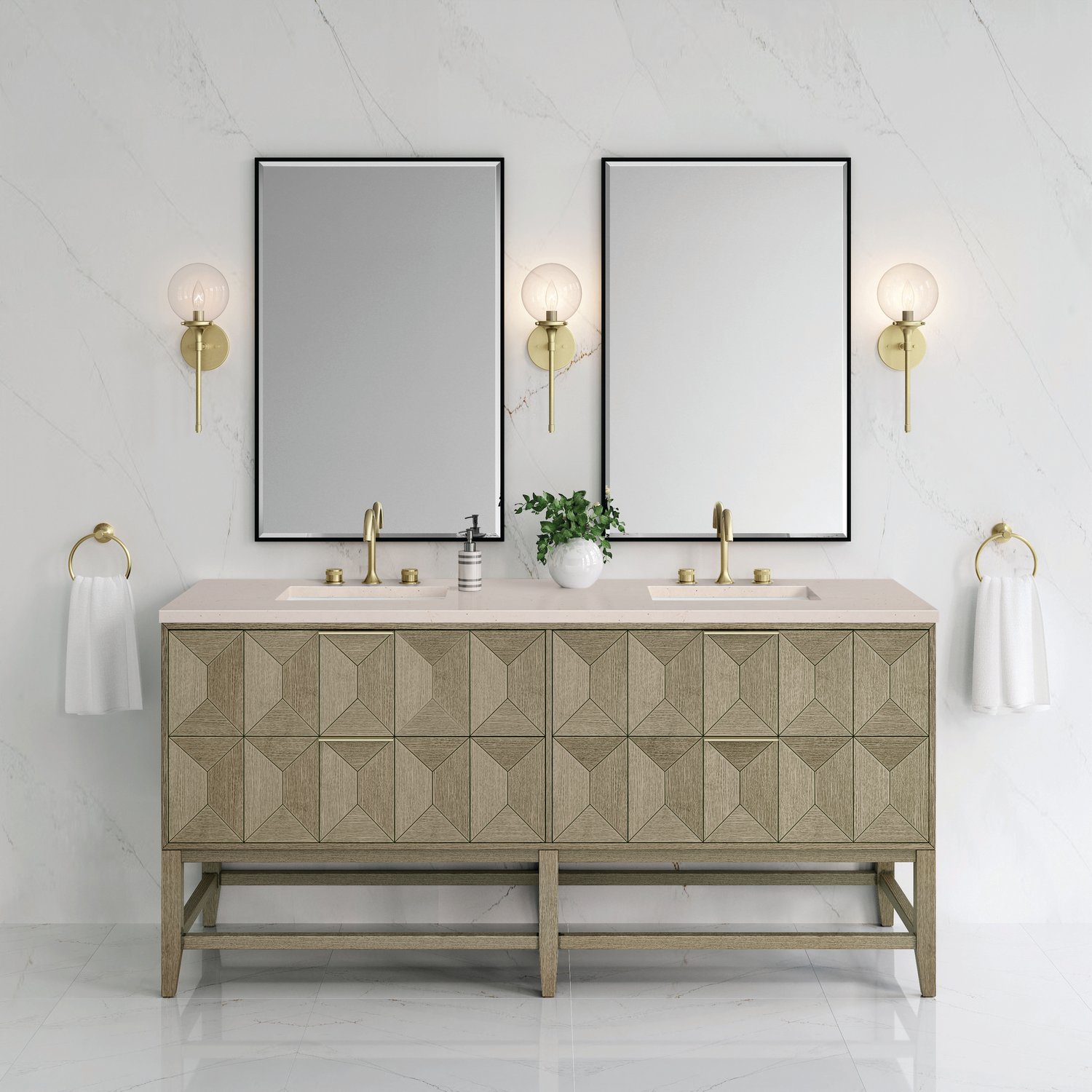 custom made vanity cabinets James Martin Vanity Pebble Oak Modern