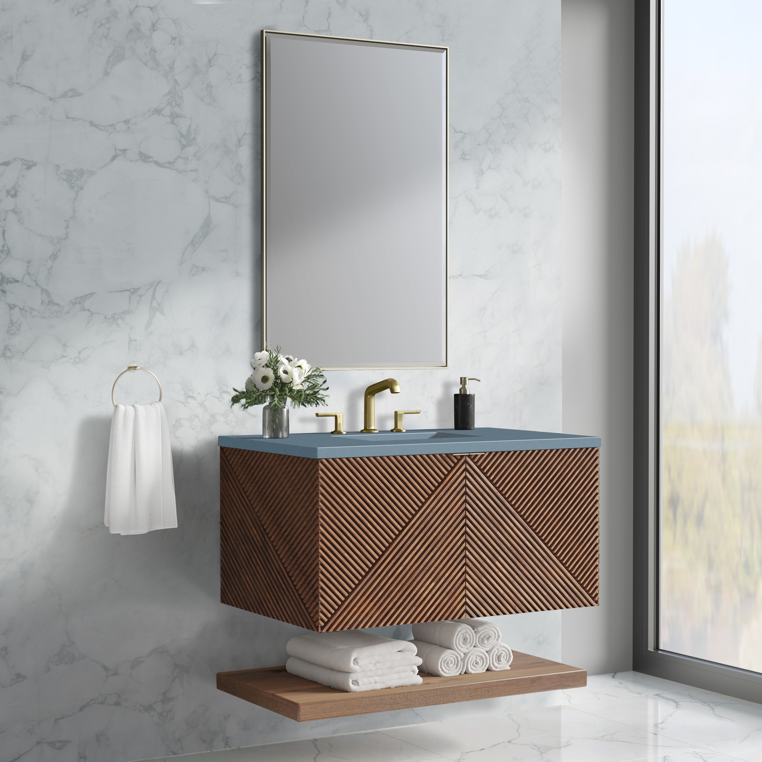 best vanities for small bathrooms James Martin Vanity Chestnut Modern
