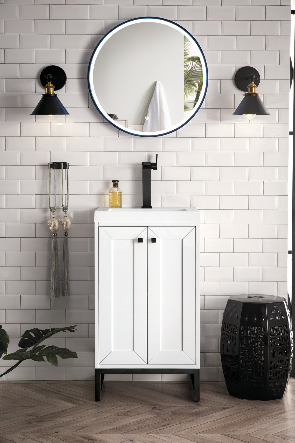 buy bathroom cabinets James Martin Vanity Glossy White Transitional