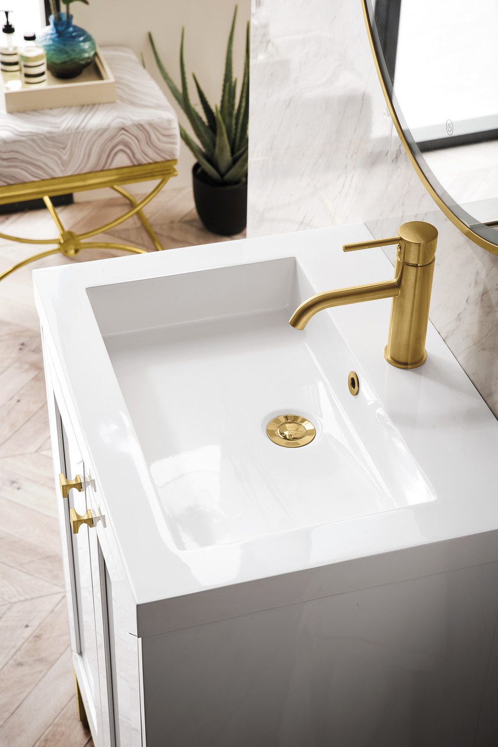  James Martin Vanity Bathroom Vanities Glossy White Transitional