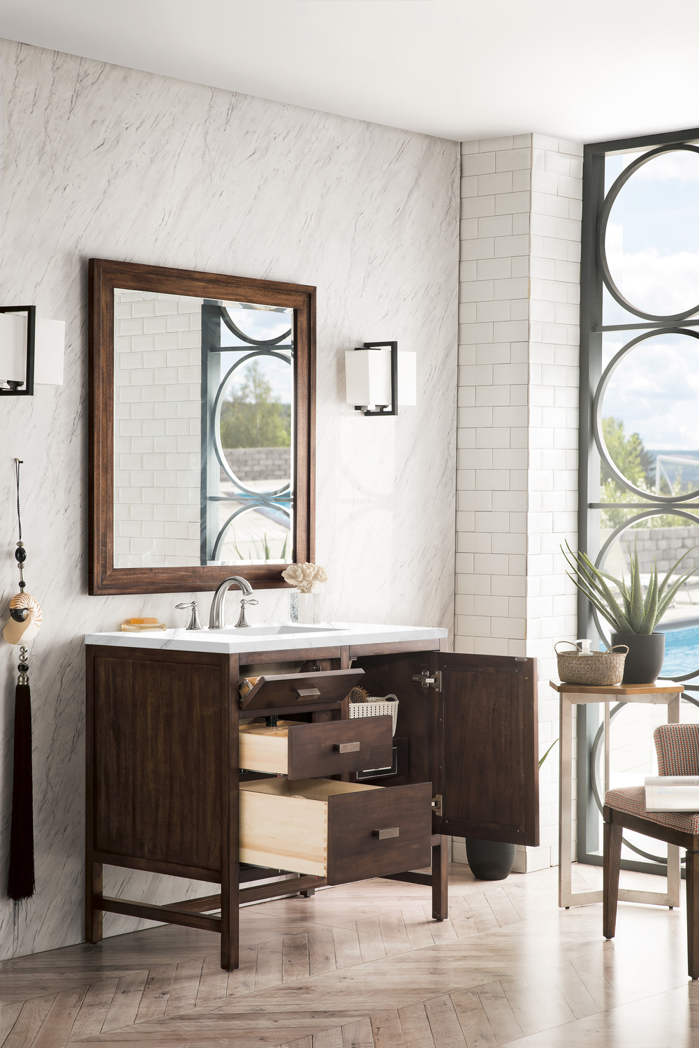 72 inch bathroom vanity without top James Martin Vanity Mid-Century Acacia Traditional, Transitional