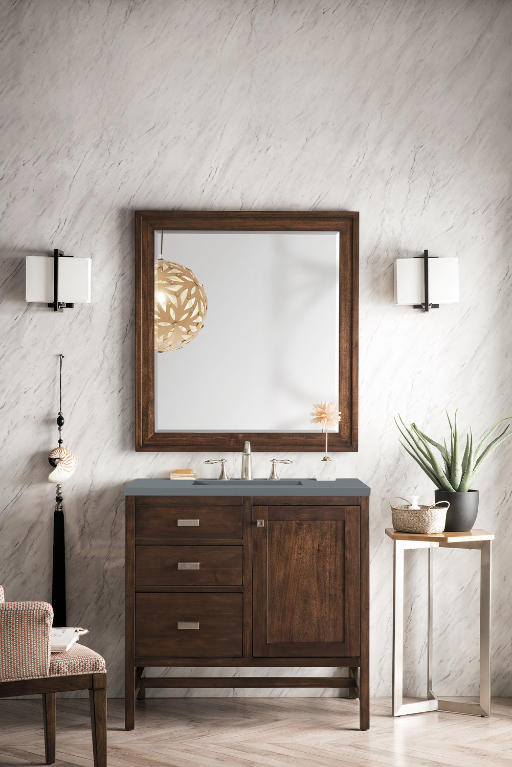 quality bathroom vanities James Martin Vanity Mid-Century Acacia Traditional, Transitional