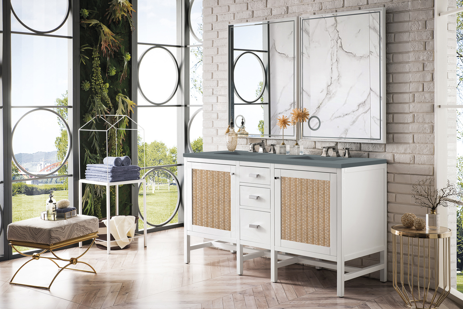 60 bathroom cabinet James Martin Vanity Glossy White Traditional, Transitional