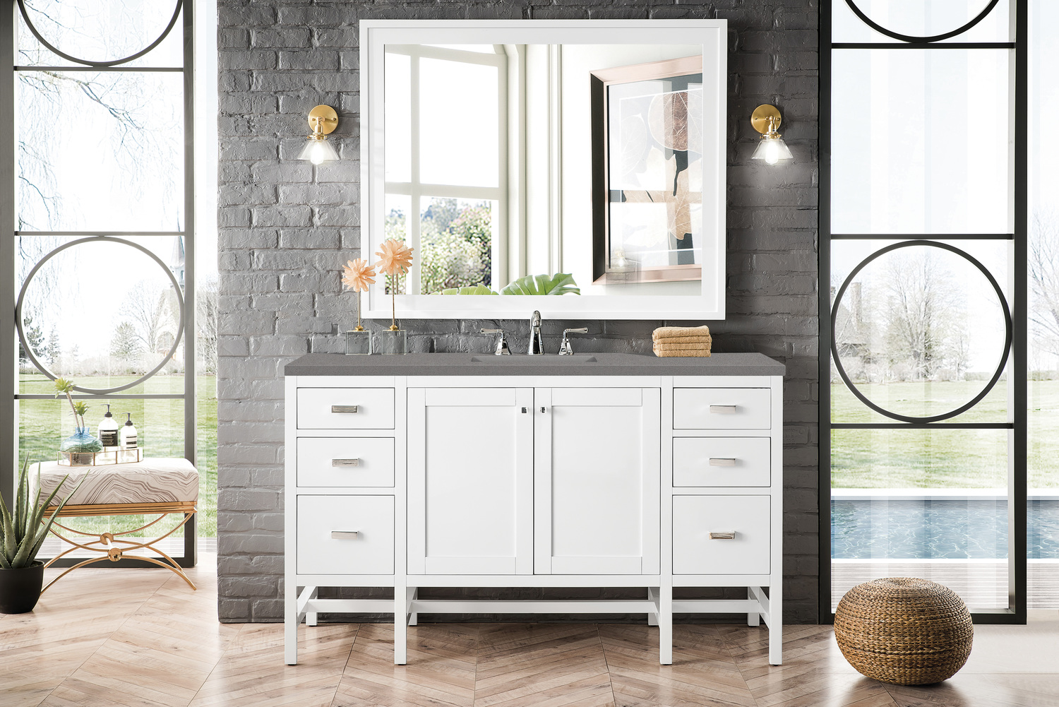 bathroom countertops James Martin Vanity Glossy White Traditional, Transitional