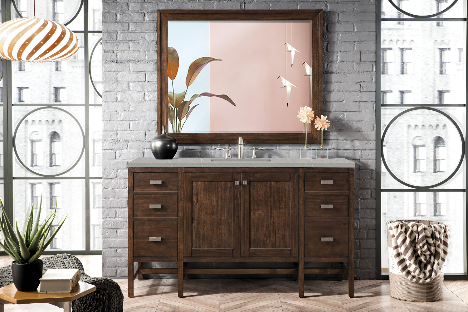 vanity sink replacement James Martin Vanity Mid-Century Acacia Traditional, Transitional