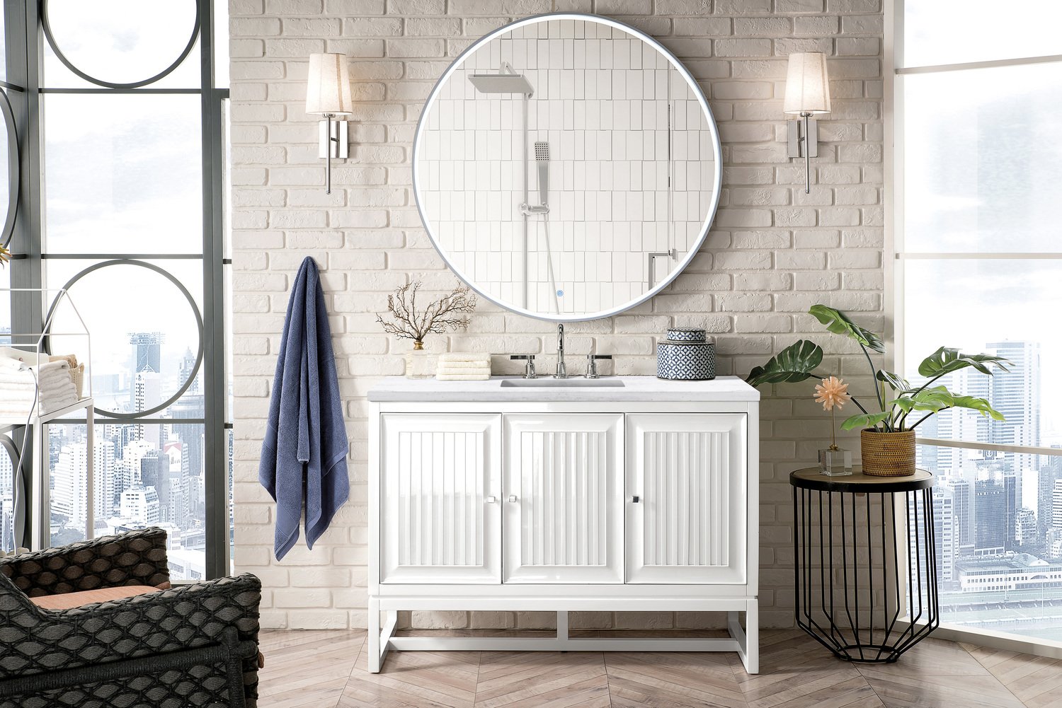  James Martin Vanity Bathroom Vanities Glossy White Traditional
