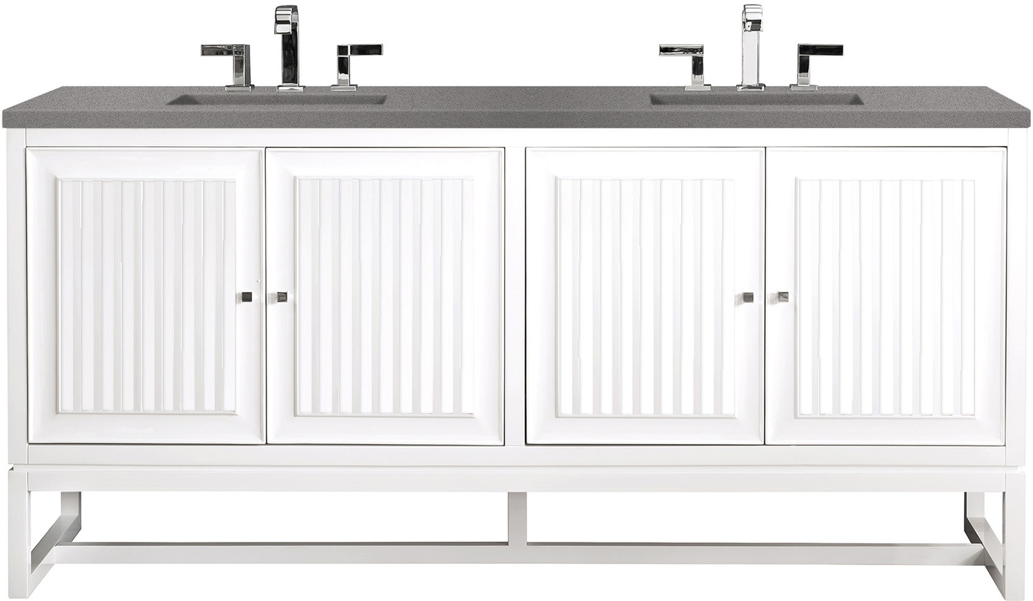 bathroom sink cabinet 30 inch James Martin Vanity Glossy White Traditional