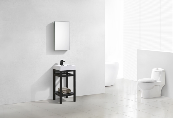 40 inch bathroom vanity with top KubeBath Chrome
