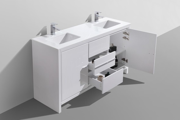 floating vanity cabinet only KubeBath Bathroom Vanities White