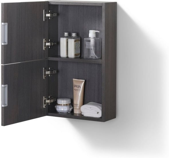 KubeBath Storage Cabinets Gray Oak