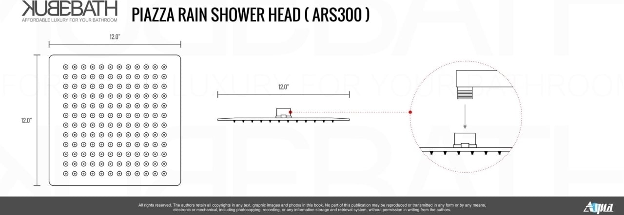 shower hose and head set KubeBath Shower Heads