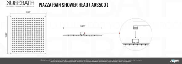 large shower head with wand KubeBath Shower Heads
