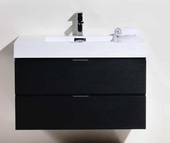 small vanity size KubeBath Bathroom Vanities Black