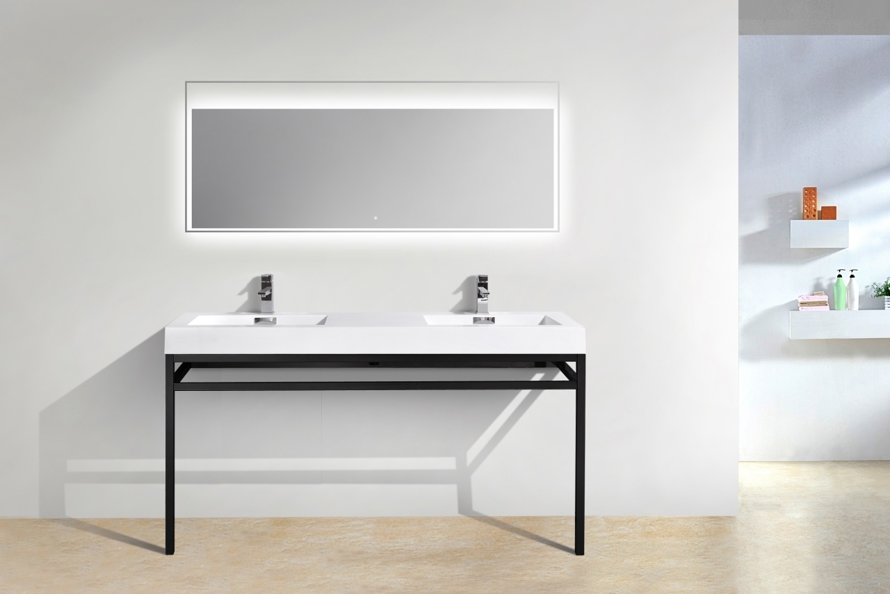 70 vanity single sink KubeBath White