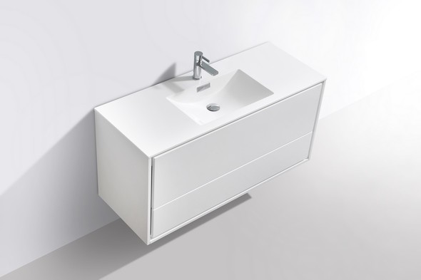 bathroom vanity white oak KubeBath White