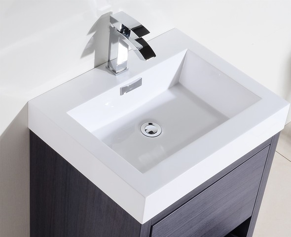 40 inch bathroom vanity with top KubeBath Gray