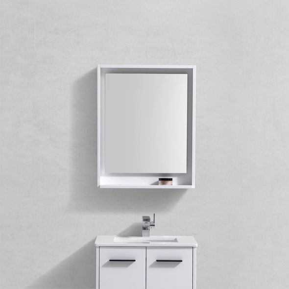30 by 30 mirror KubeBath Bathroom Mirrors Gloss White