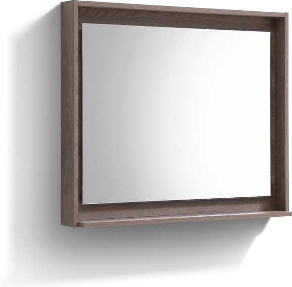 wood frame vanity mirror KubeBath Bathroom Mirrors