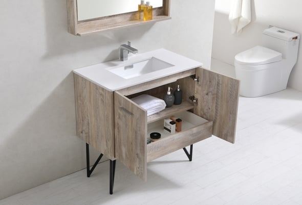 lowes bath cabinets KubeBath Nature Wood