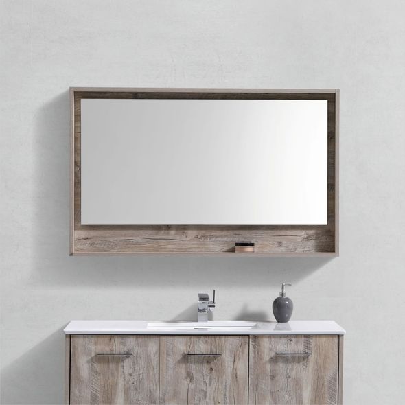 mirror tile bathroom ideas KubeBath Nature Wood