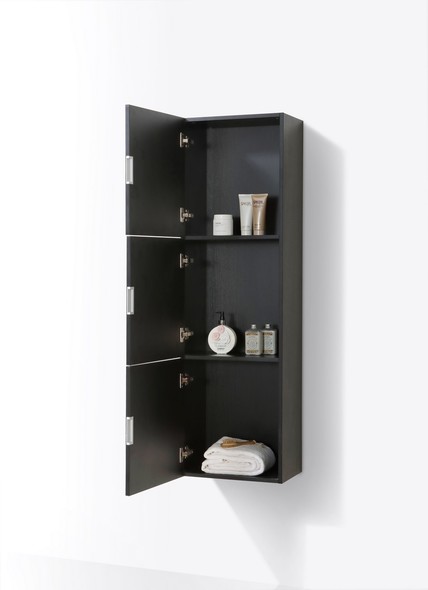 oak bathroom cabinet KubeBath Storage Cabinets Black Wood