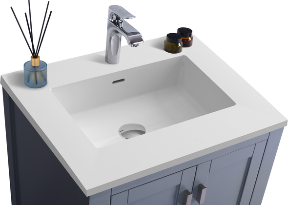 70 inch double sink vanity Laviva Vanity + Countertop Grey Contemporary/Modern