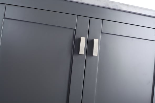 bathroom cabinet between sinks Laviva Vanity + Countertop Grey Contemporary/Modern