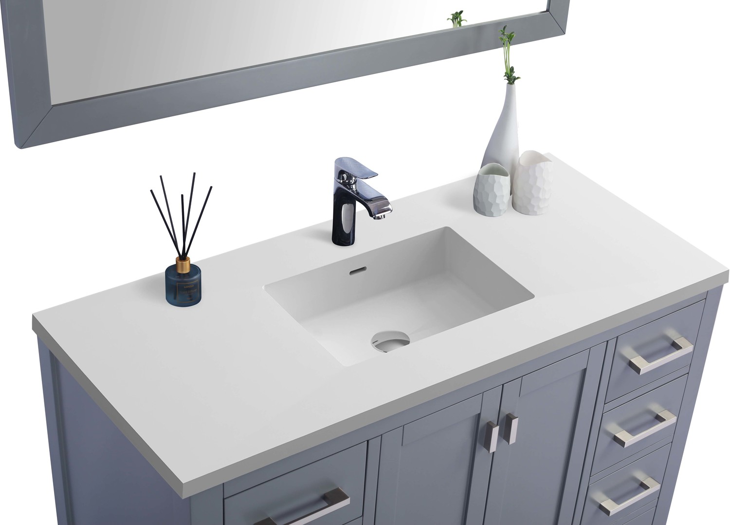 30 bathroom vanities with tops Laviva Vanity + Countertop Grey Contemporary/Modern