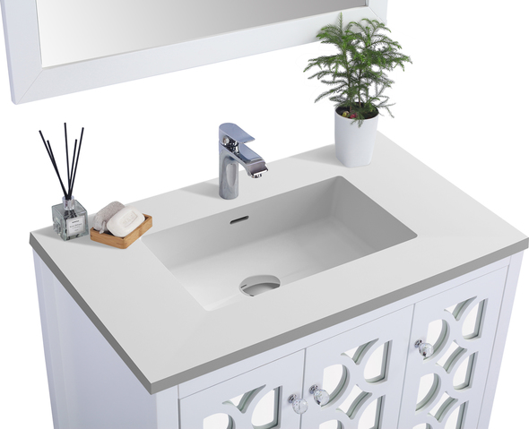 bathroom sinks without cabinets Laviva Vanity + Countertop Bathroom Vanities White Contemporary/Modern