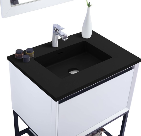 two sink vanity top Laviva Vanity + Countertop White Contemporary/Modern