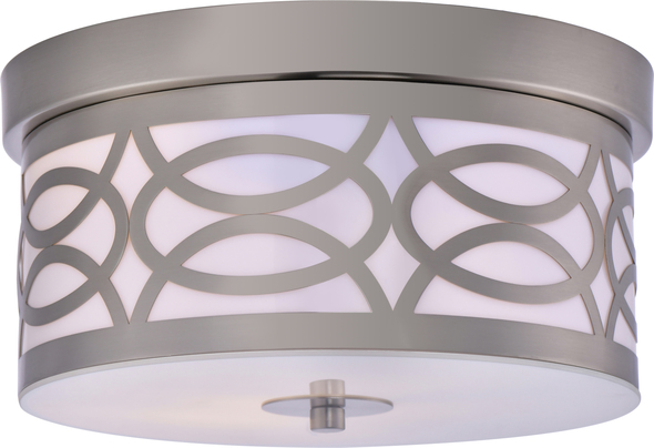 ceiling mount bathroom light fixtures Lazzur Lighting Flush Mount Nickel Drum