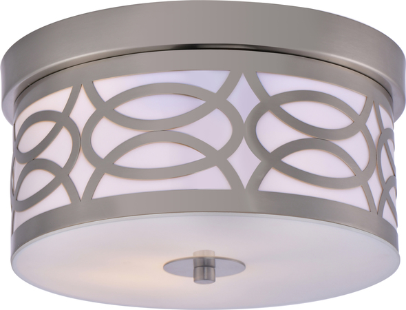 ceiling mount bathroom light fixtures Lazzur Lighting Flush Mount Nickel Drum