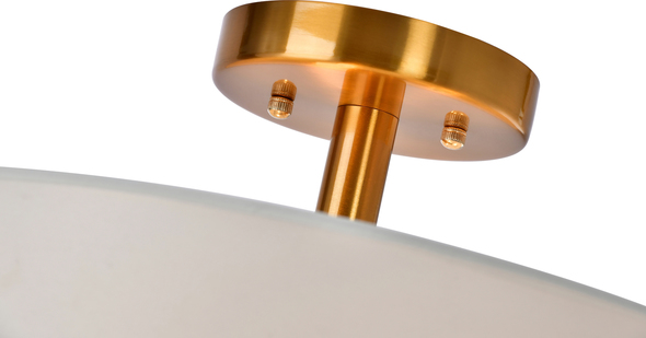 ceiling mount can light Lazzur Lighting Semi Mount Gold Drum