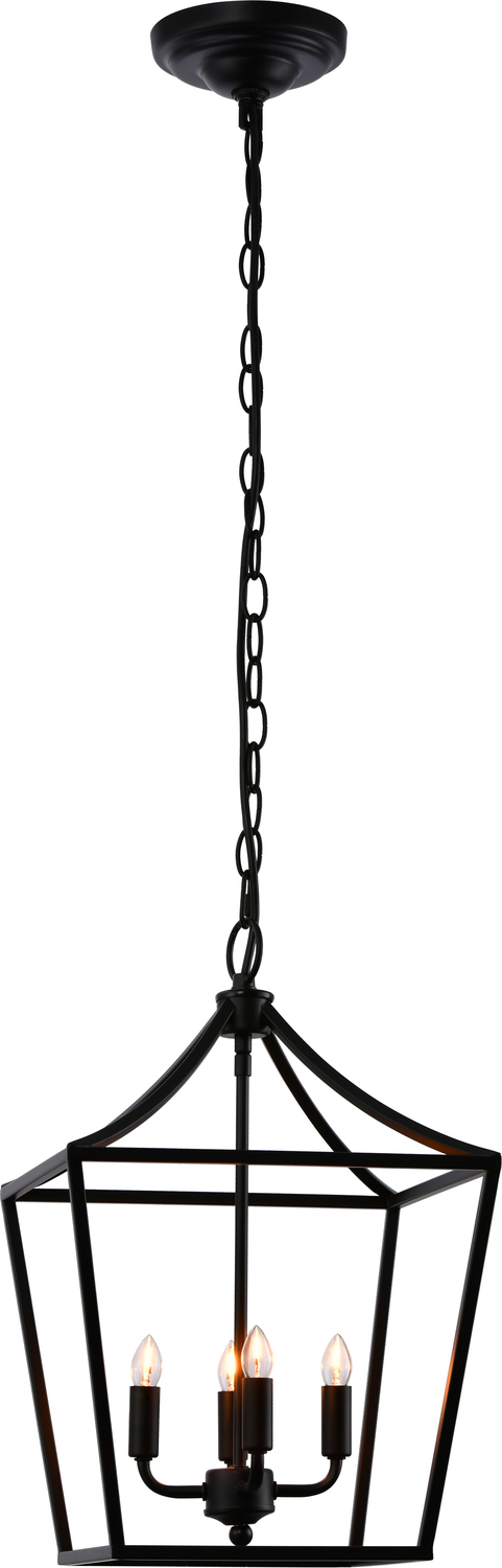 black chandelier pendant light Lazzur Lighting Pendant Black Square / Rectangle