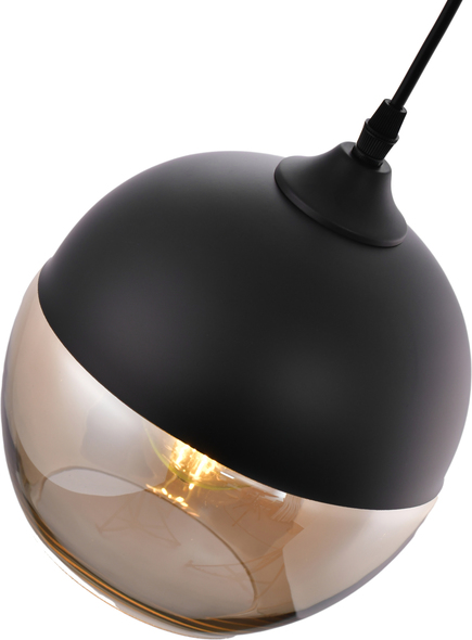 desk pendant light Lazzur Lighting Pendant Black Globe