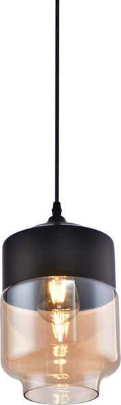 outdoor hanging light globes Lazzur Lighting Pendant Black Cylinder