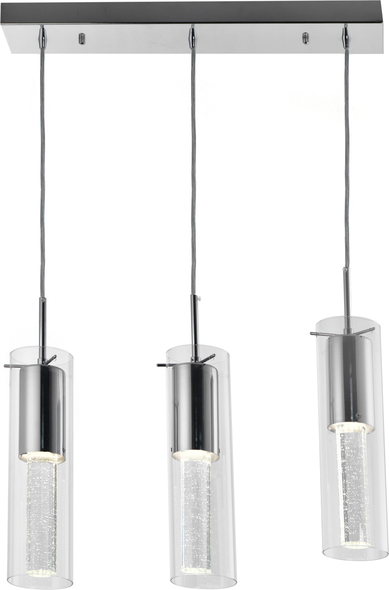 light pendants for bedroom Lazzur Lighting Pendant Chrome Cylinder