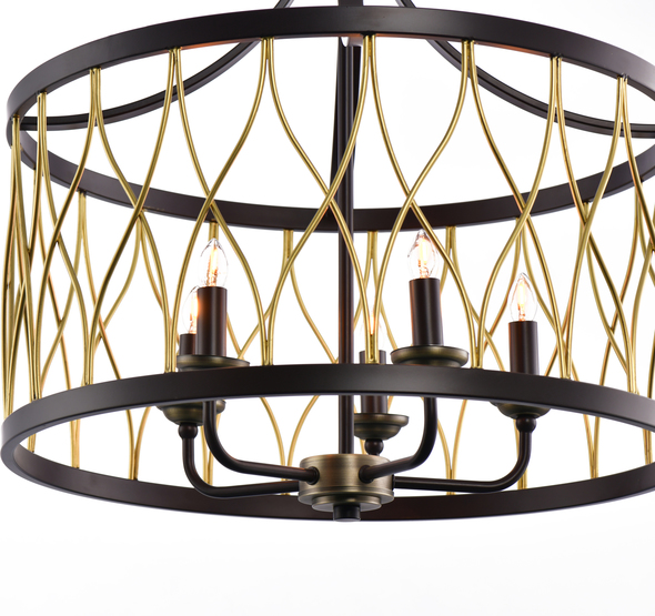 3 bulb hanging light Lazzur Lighting Pendant Oil Rubbed Bronze; Antique Brass Drum