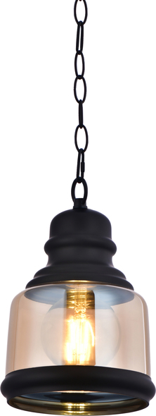 3 light mini pendant Lazzur Lighting Pendant Black Cylinder