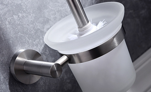 toilet pot cleaner brush Lexora Bathroom Accessories Satin Nickel