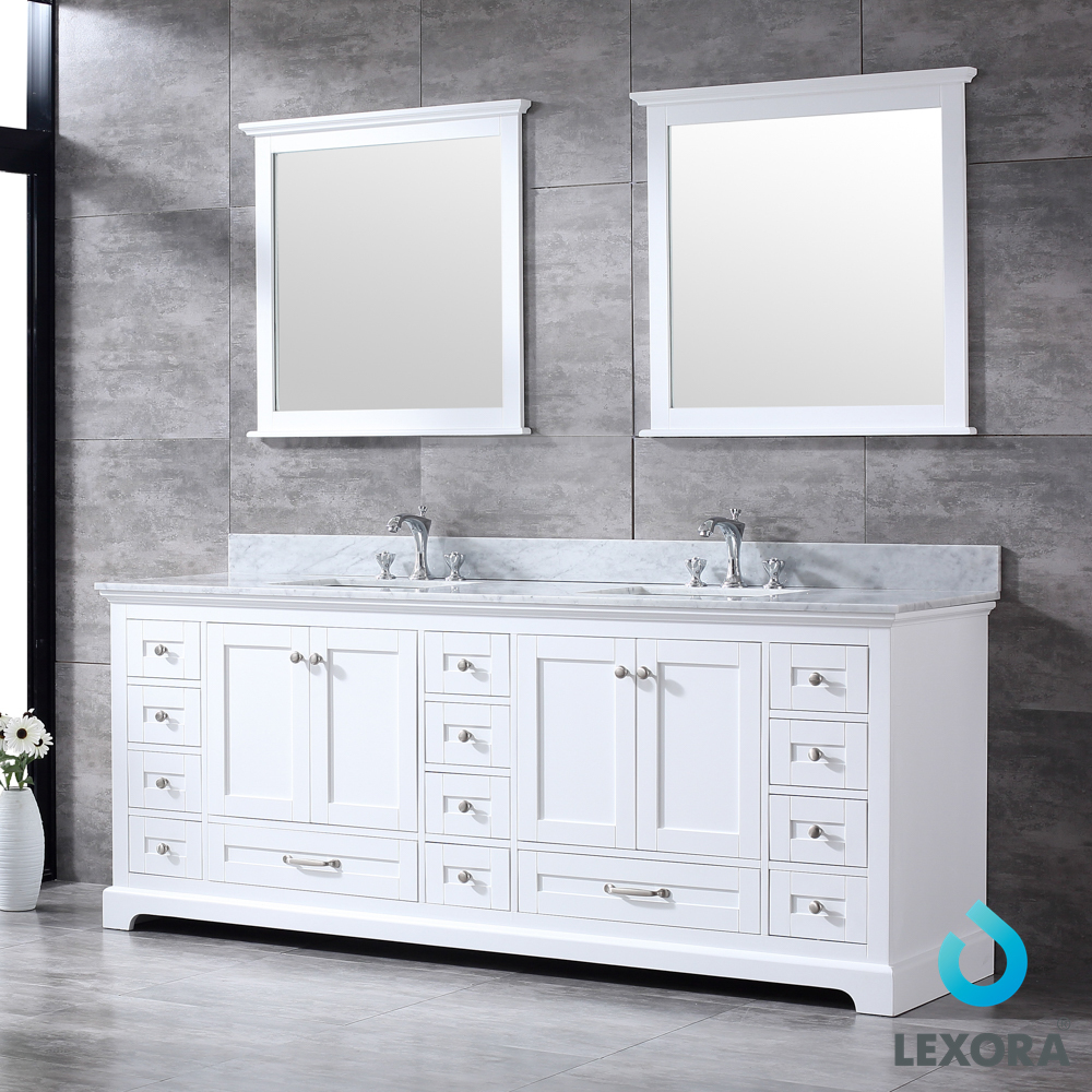 double vanity bathroom 60 inch Lexora Bathroom Vanities White