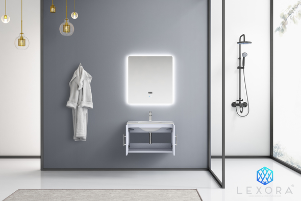 discount bathroom vanities with tops near me Lexora Bathroom Vanities Glossy White